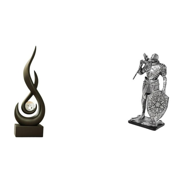 Escultura abstracta de fuego, estatua moderna, figura de caballero, adorno decorativo de colección, ideal para oficinas, salas de estar, dormitorios,