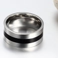 thumbnail image 4 of Bague Homme 9 mm Simple Fiançailles Promesse Alliances Bague, 4 of 5