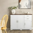thumbnail image 2 of Giantex Buffet Sideboard, Floor Pantry Cupboard w/Adjustable Shelf, Multipurpose Bar Storage Cabinet, White, 2 of 10