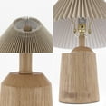 thumbnail image 7 of JONATHAN Y Arvid 20.5" Rustic Scandinavian Resin/Iron Lighthouse LED Table Lamp with Pleated Shade, Beige Wood Finish, JYL1146A, 7 of 7