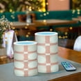 thumbnail image 3 of Yayeee Flameless Candles with Remote Flickering Battery Operated Multi Color Changing, Beige Geometric, 3 of 7
