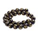 thumbnail image 2 of 1 hebra de de obsidiana espaciadoras intermedias artesanales decorativas Baoblaze Perlas de obsidiana espaciador, 2 of 7