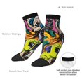 thumbnail image 4 of Bingfone Colorful Pug Design Patterned Men's Women's Casual Cotton Socks, 4 of 5