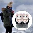 thumbnail image 3 of Guantes de invierno para mujer Sunnimix Novedad 3D Animal de dibujos animados espesar Guantes calientes Guantes de muñeca gato, 3 of 8