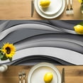 thumbnail image 4 of Table Runner Grey White Black Table Decoration for Kitchen Dinning Abstract Art Table Decoration for Indoor Outdoor Party Wedding Decor 13x72inch, 4 of 7