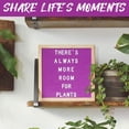 thumbnail image 3 of Purple Felt Letter Board 10X10 Inches. Changeable Letter Boards Include 300 White Plastic Letters & Oak Frame., 3 of 5