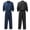 Black, variant on Men's Jumpsuit Long Sleeve Button Cargo Style Collared Coverall Work Pants
