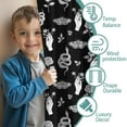 thumbnail image 3 of Blackout Kids Curtains,Black White Gothic Hand Flower Snake Moth Pattern Childrens Insulated Curtains Set Of 2,Bedroom Essentials,Toddler Room Decor 42x63in(106x160cm), 3 of 5