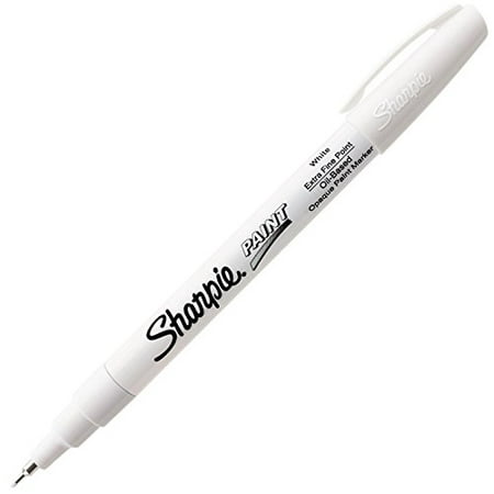 4 PACK: Sharpie Paint Marker White Pen Oil Base Extra Fine (Best Way To Clean Oil Based Paint Off Brushes)