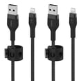 thumbnail image 1 of Cable de carga Belkin BoostCharge Pro Flex de 2 m, negro, paquete de 2, 1 of 6