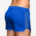 thumbnail image 6 of tarylea Mens Workout Shorts Elastic Waist Side Mesh Shorts Solid Color Drawstring Shorts with Pockets Casual Fitted Stretch Athletic Shorts, 6 of 7