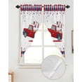 thumbnail image 2 of Swag Curtains, Independence Day Trcuk Load Gonmes Rod Pocket Kitchen Curtains Valances Tier Curtains Swag Valance Curtains for Bedroom Living Room 28" x 36", 2 Panels, 2 of 6