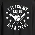 thumbnail image 3 of Instant Message - I Teach My Kid To Hit And Steal - Men's Long Sleeve T-Shirt, 3 of 6