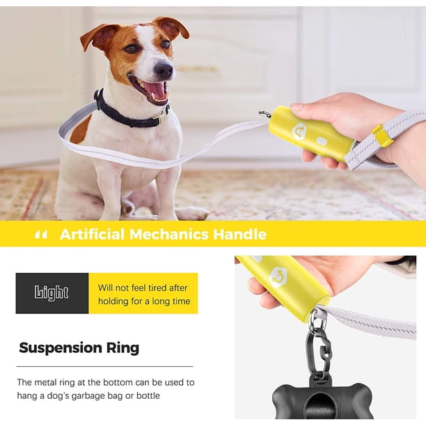 Plomo para perros Correa para perros Diseño innovador con cierre rápido Plomo fuerte Manija para caminar de entrenamiento reflectante para cachorros Perros pequeños,Amarillo