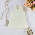 thumbnail image 6 of Adeawade Sundress For Girls 12-18 Months Round Neck Toddler Sleeveless Bowknot Embroider Dresses Party Dance Dress Leisure Clothes Beige, 6 of 6