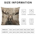 thumbnail image 5 of Orinice Moose Antlers Graphic Decorative Throw Pillow Cover for Home Couch Living Room Bed Sofa - Short Plush Material - 1PC 18x18in, 5 of 5