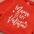 thumbnail image 3 of Vedolay Girls Tops Girls Fashion Sweatshirts with Pocket Long Sleeve Top for Kids,Red 12-18 Months, 3 of 5