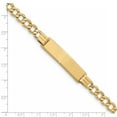 thumbnail image 3 of 14K Yellow Gold Semi-solid Curb Link ID Bracelet, 3 of 6