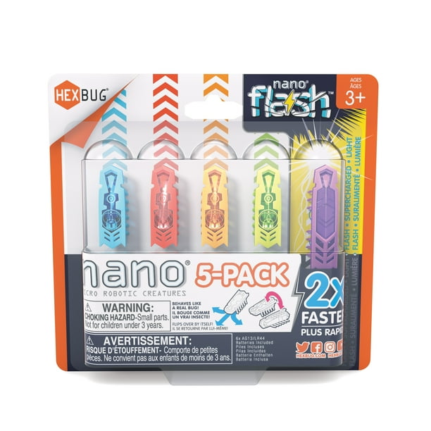 HEXBUG Nano 5 Pack 4 Chroma Plus Bonus Flash Nano Sensory Vibration