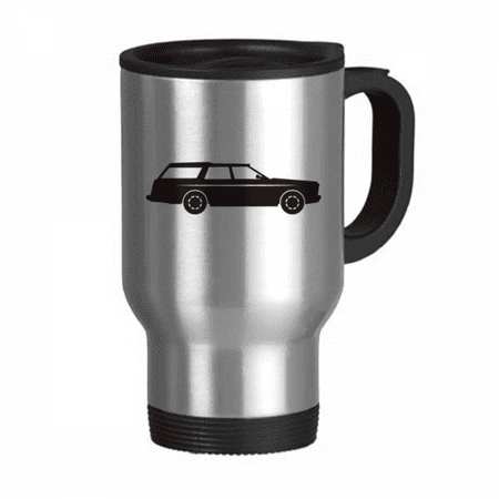 

Geometric Classic Cars Black Outline Travel Mug Flip Lid Stainless Steel Cup Car Tumbler Thermos