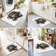 thumbnail image 4 of 2x3 Ft Entryway Area Rug, Wolf Kitchen Rug Runner Washable Floor Mat, Animal Broken Wall Dynamic Angry Expression Non Slip Indoor Door Mat Throw Carpet for Bathroom Living Room Bedroom, 4 of 8