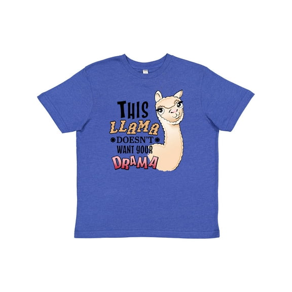 Inktastic This Llama Doesn't Want Your Drama cute llama Youth T-Shirt