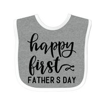 Inktastic Happy 1st Father's Day Design Boys or Girls Baby Bib