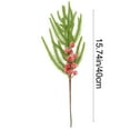 thumbnail image 3 of Bfogop Christmas Pine Cone Red Berry Picks Stems Crafts Branch Christmas Wreath 15Inch, Holly Artificial Evergreen Branches Tiny Pine Cones Picks Decor Picks for Wreaths DIY Xmas Gifts, 3 of 6