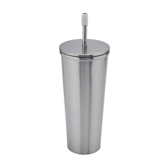 Termo popote metal, - Termo sena gris 6.5 x 20.6