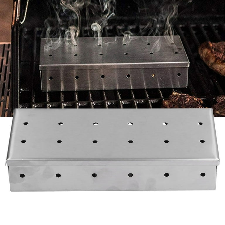 Using a smoker box on a gas grill top