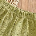 thumbnail image 6 of Xyant Toddler Baby Girl Clothes Knit Floral Fly Sleeve Tops Shorts Cute Summer Spring Outfits Infant Baby Girl Clothing Set (Green,12-18 Months), 6 of 7
