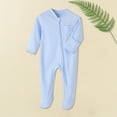 thumbnail image 2 of Baby Boys Winter Long Sleeve Zip Up Romper, Soft Warm Bodysuit with Mitten Cuff and Footies, Comfortable 100% Cotton Outfit for Newborn to 12 Months, 2 of 5
