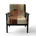 thumbnail image 4 of Designart "Chocolate Brown Elementary III" Upholstered Abstract Accent Chair and Modern & Contemporary Arm Chair - Multiple Color & Pattern, 4 of 7