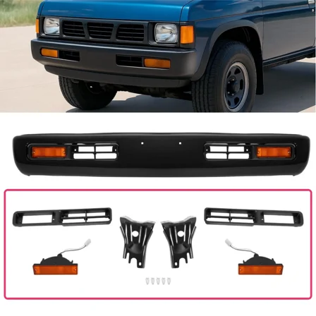Kojem Front Bumper Face Bar W/ Turn Signal Light & Bezel for 1996-1997 Nissan Pickup
