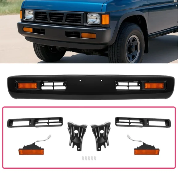 Kojem Front Bumper Face Bar W/ Turn Signal Light & Bezel for 1996-1997 Nissan Pickup