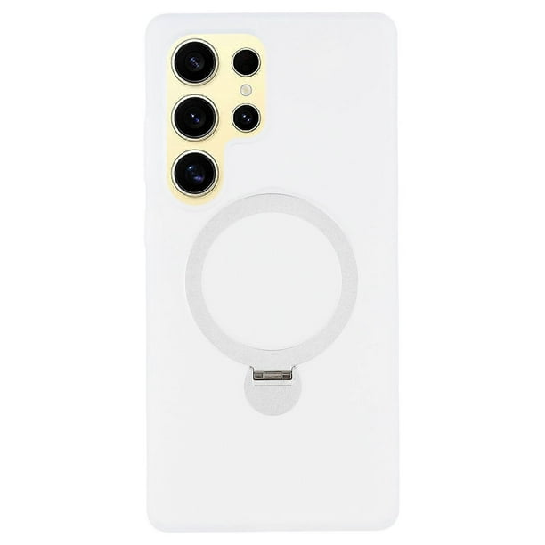 For Samsung Galaxy S25 Ultra Case Compatible with MagSafe Rotary Ring Kickstand TPU PC Phone Cover -