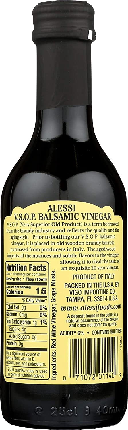 Alessi V.SO.P Balsamic Vinegar, 8.5-Ounce (6 Pack)