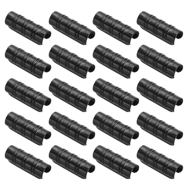 Uxcell 1" 25mm Abrazadera de Invernadero Clip de Plástico para Tubo 20 Paquete Negro