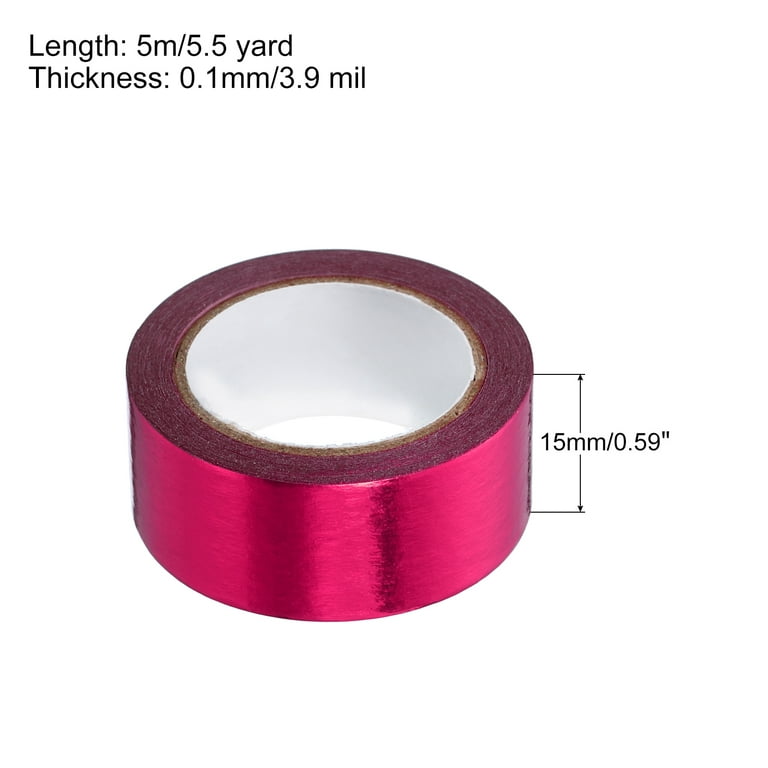 8mm/15mm x 5m Rose Gold Foil Washi Tape @ Raw Materials Art Supplies