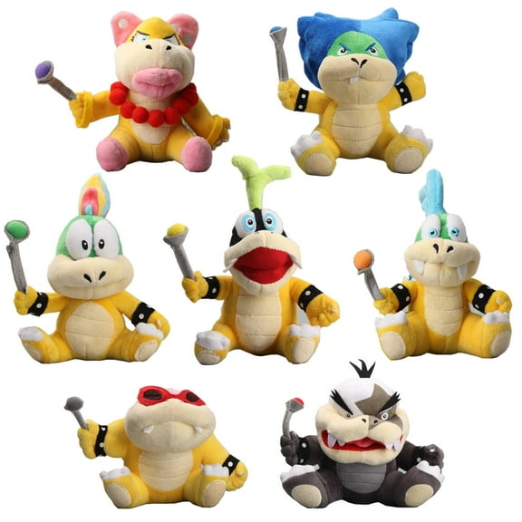 uiuoutoy Koopalings Larry Iggy Lemmy Roy Ludwig Wendy Morton Plush Toy Set of 7pcs