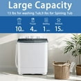 thumbnail image 2 of Dimedeal Portable 22lbs Twin Tub Mini Washing Machine, 13lbs Washer & 9lbs Spinner with Drying Rack&Hangers, 2 of 8