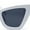 White - Black, variant on Womens Retro Large Gothic Cat Eye Thick Plastic Retro 80s Squared Sunglasses All Black