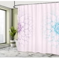 thumbnail image 4 of Ambesonne Dahlia Flower Shower Curtain, Sunflower Like Petals, 69"Wx75"L, Dark Seafoam, 4 of 4