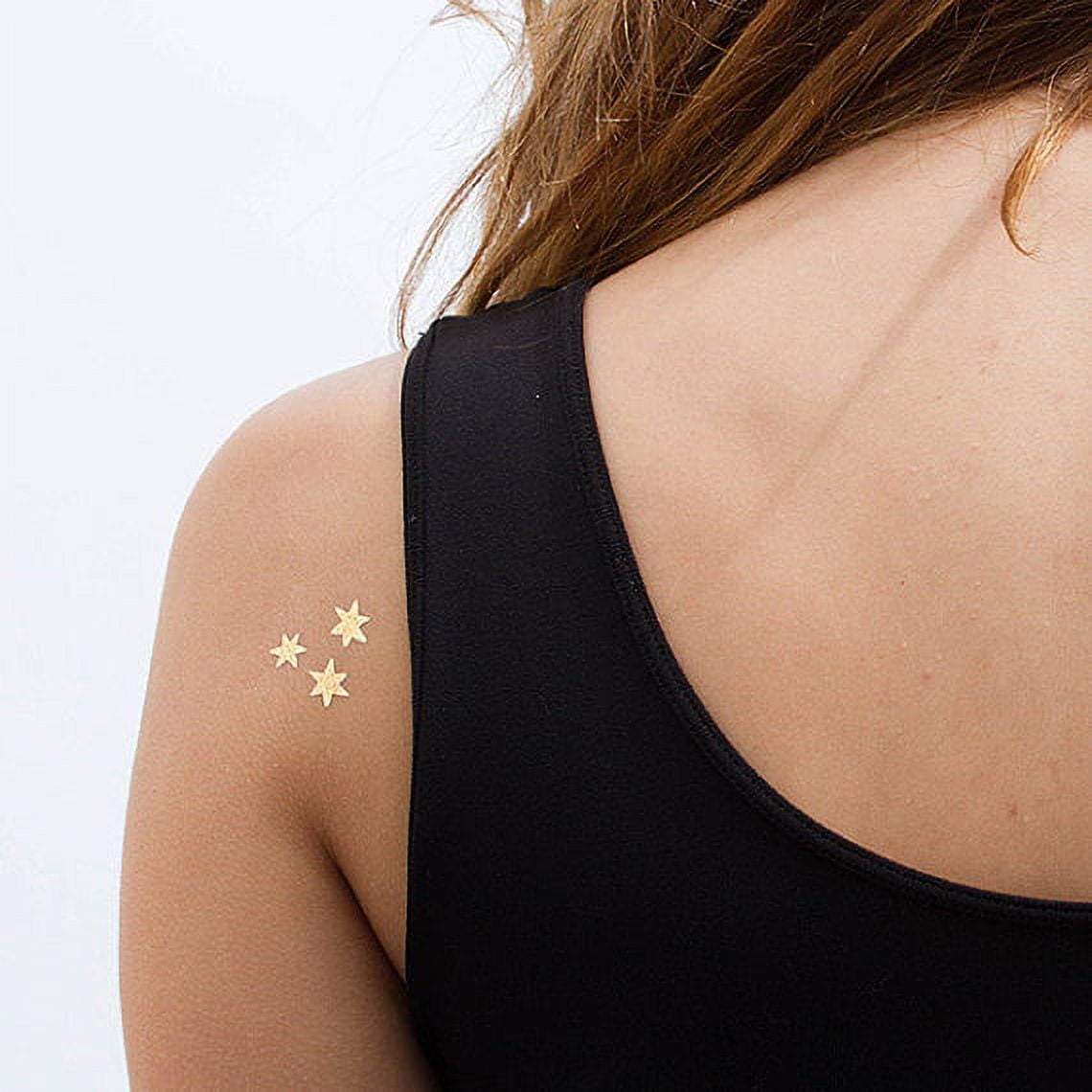 Amazon.com : Allydrew Large Metallic Gold Silver and Black Body Art  Temporary Tattoos, Stars, Hearts, Arrows, Bands : Beauty & Personal Care