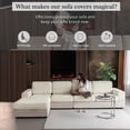 thumbnail image 4 of Sectional Couch Covers Wear Stretch Sofa Covers Washable Soft Couch Cushion Covers Slip Furniture Protector Sofa Slipcovers for Pets( Pieces Seaters+ Chaise Dark ), 4 of 7