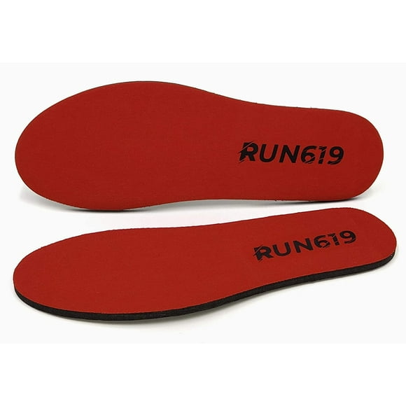 RUN619 Zero Drop Shoe Insoles - Thick Flat Medium Firm Shoe Inserts w/ No Arch Support - Foot Forming - Perfect for Running Walking Work or Hiking - 6mm Insoles (Size C - Men's 7-8 / Women's 8-9)