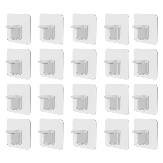 Toystoory Soportes de estante Perforación libre Clavijas de estante extraíbles Soportes de partición de armario de plástico Gabinete para baño Organizadores de utensilios de cocina No.06 Toystoory HA010081-06