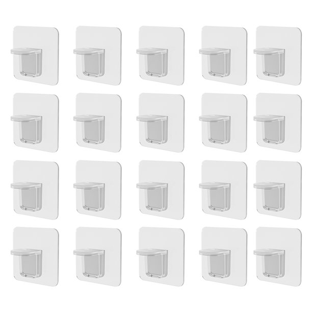 Injueey Soportes para estantes, clavijas de estante autoadhesivas sin rastro, soportes de partición DIY, ganchos para armarios de pared, Clips, Organizadores de utensilios de cocina No.06 Injueey HA010081-06