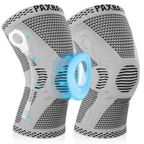 Paxba 2Pcs Knee Braces and Supports, Compression Knee Sleeves for Women & Men, Medical Grade Sport Knee Pads for Running, Basketball, Weightlifting, Gym, Workout, Pressure, Sports (Small)