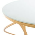 thumbnail image 5 of SAFAVIEH Cagney Glass Top Round Accent Table Gold / White, 5 of 6
